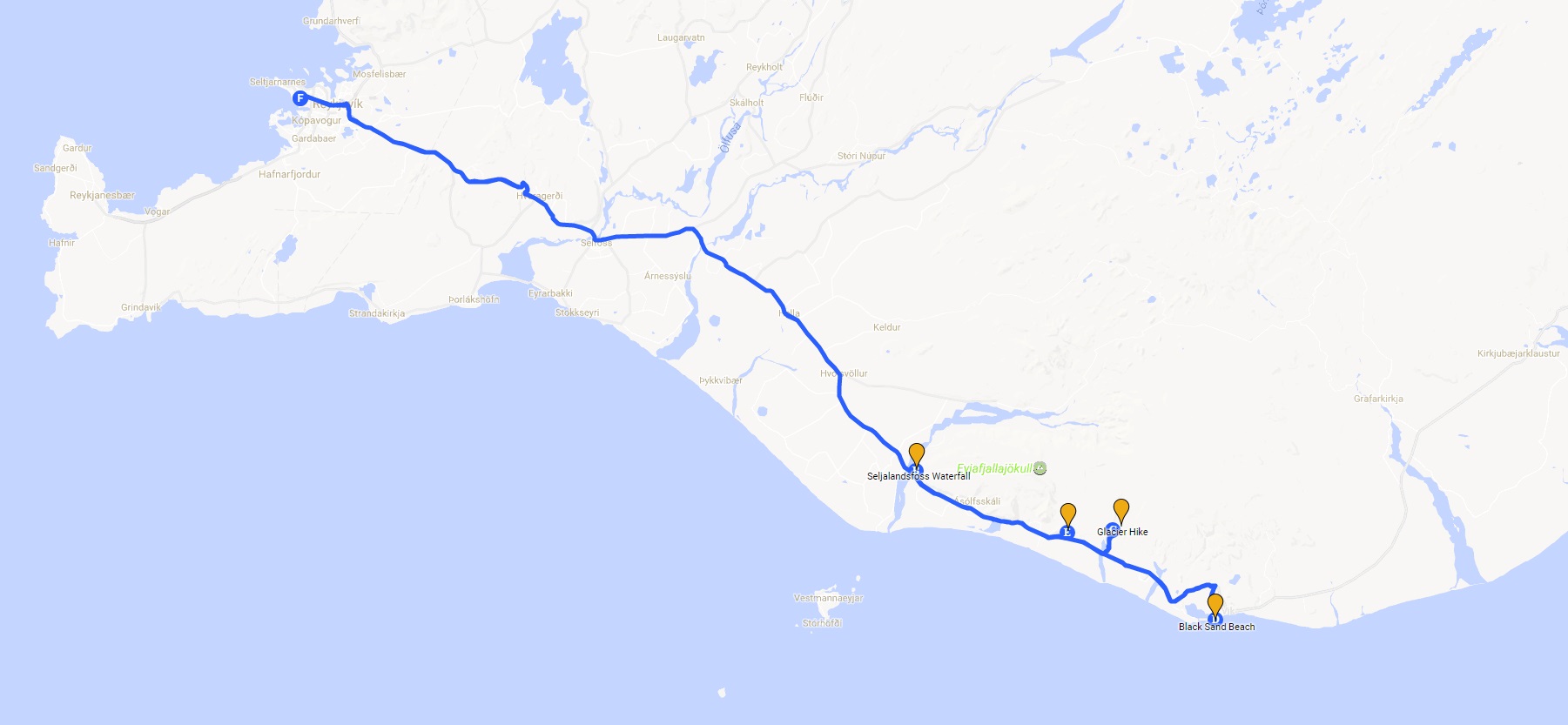 感知冰岛冬季团行程路线